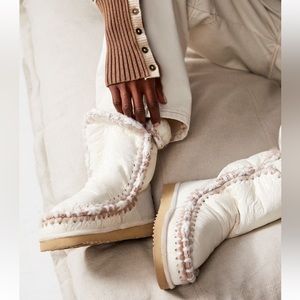 Mou Overstitch Leather Boots size US 5 EU 36